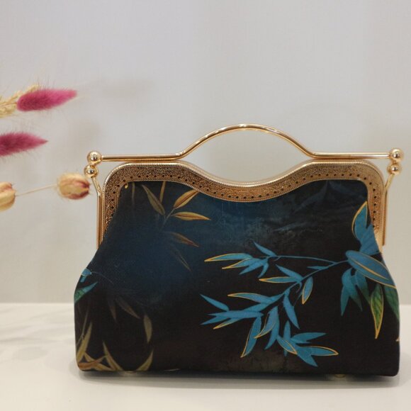 Vintage Brass Japanese bag, handmade bag, evening clutch, clutch bag, clutches - Picture 1 of 8